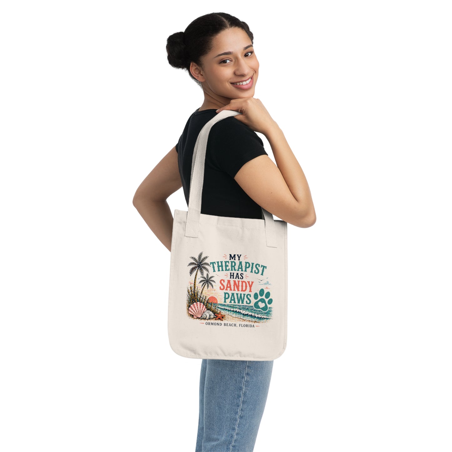 My Therapist Has Sandy Paws | Coastal Beach Tote