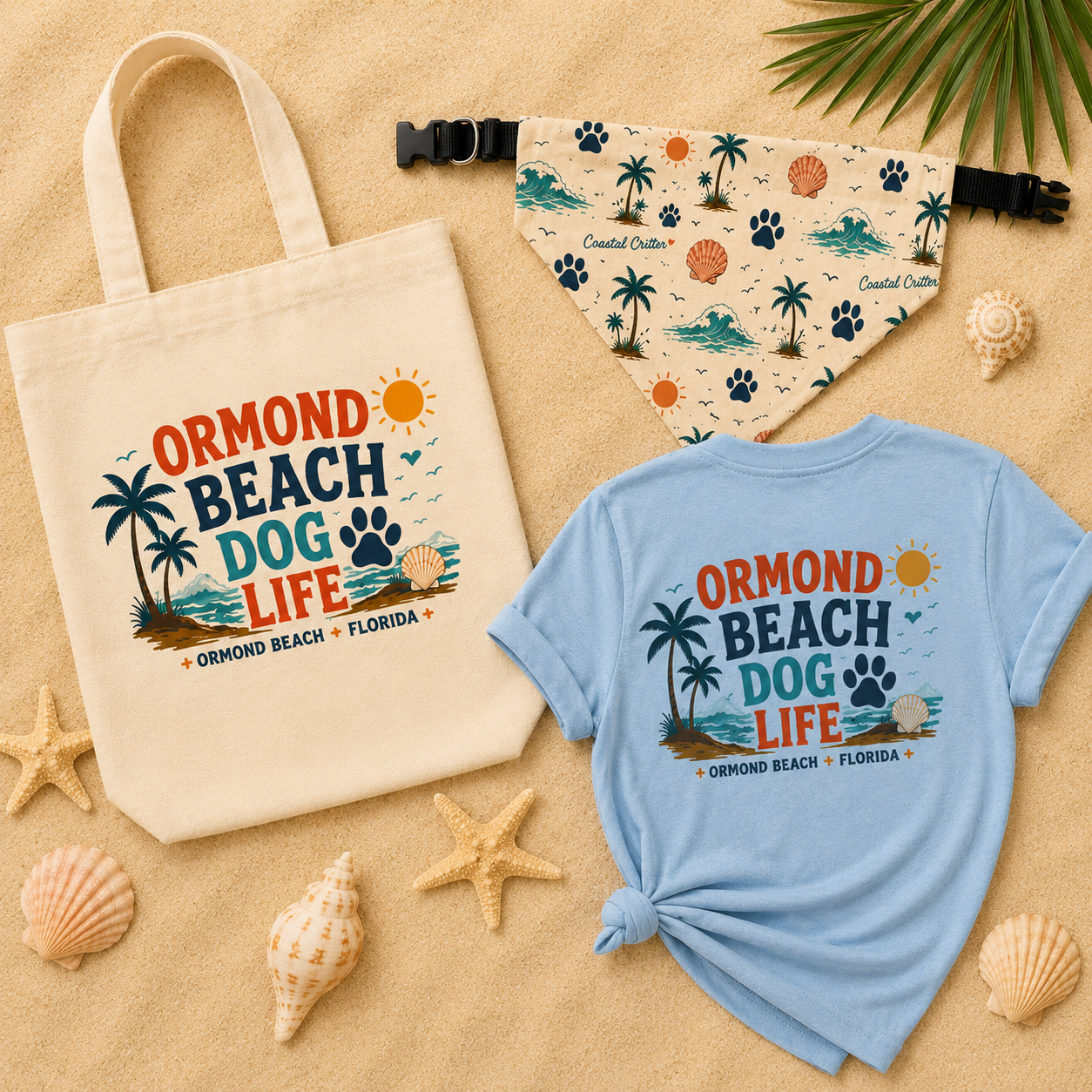 Ormond Beach Dog Life | Coastal Dog Bandana