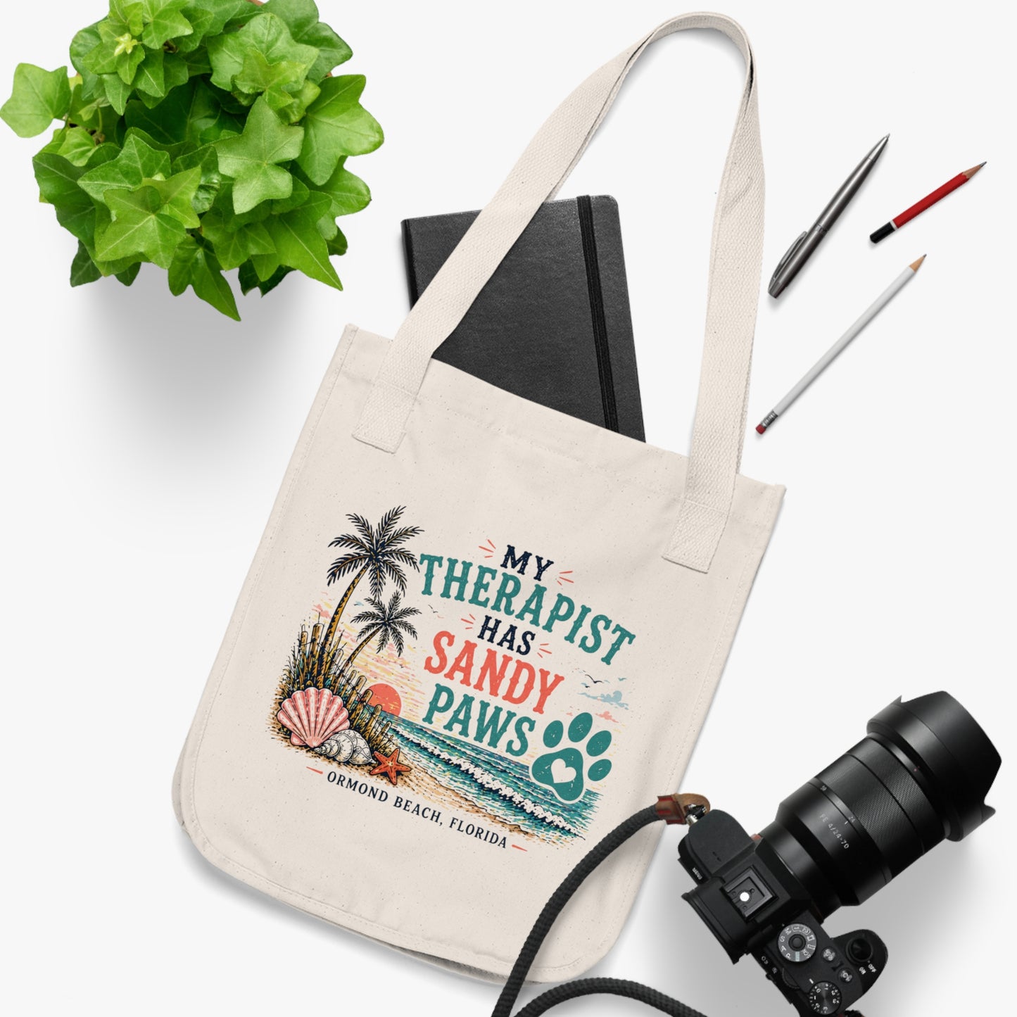 My Therapist Has Sandy Paws | Coastal Beach Tote