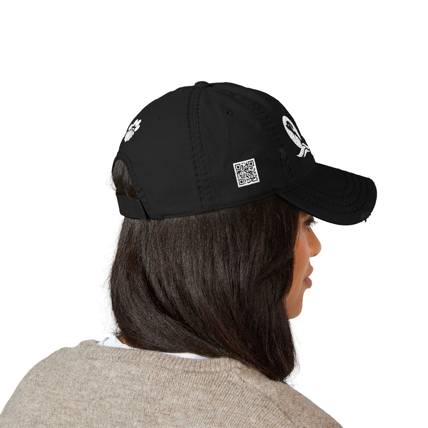 Coastal Critter Distressed Dad Hat, Embroidered