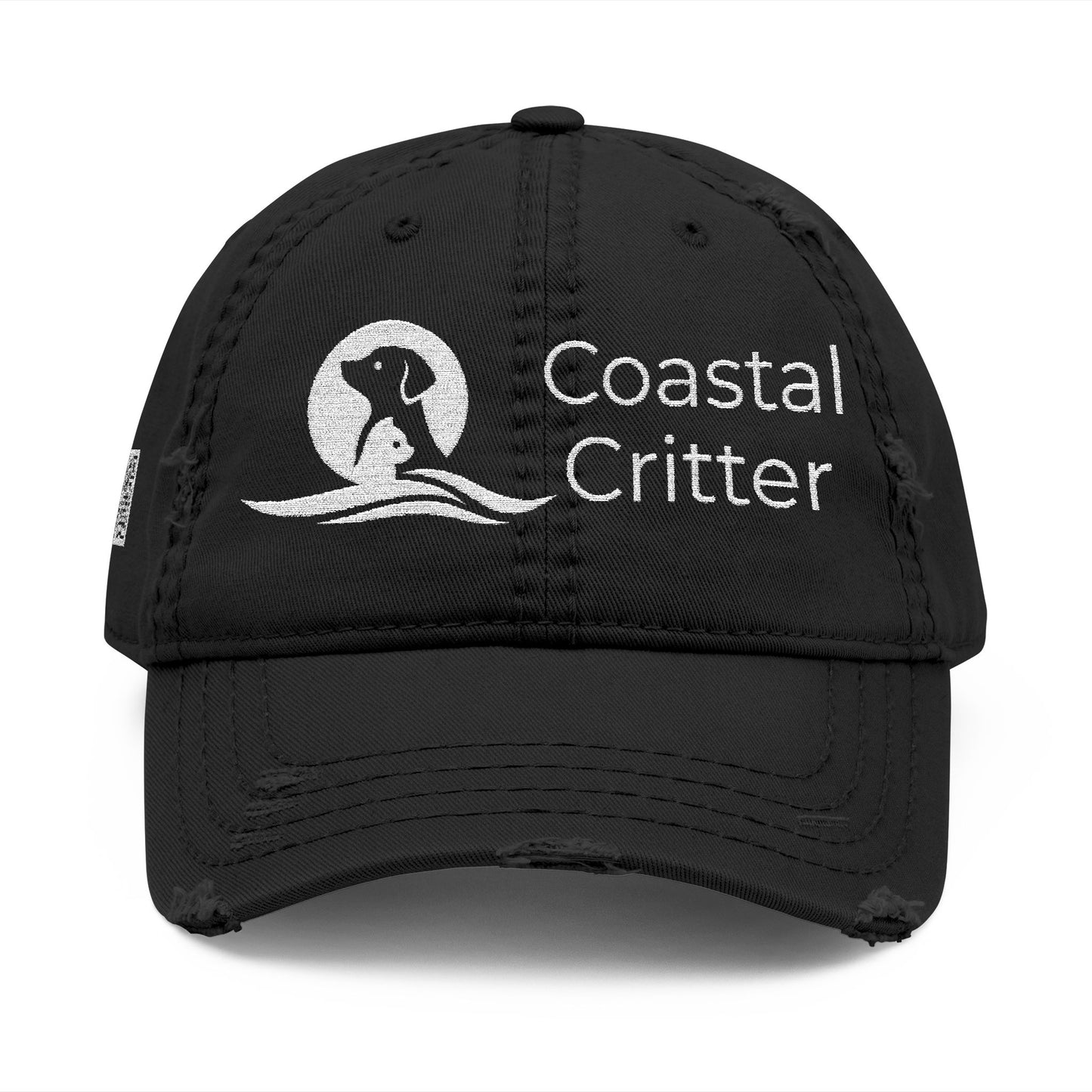 Coastal Critter Distressed Dad Hat, Embroidered