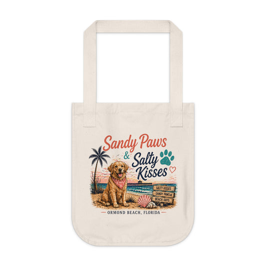 Sandy Paws & Salty Kisses | Coastal Beach Tote