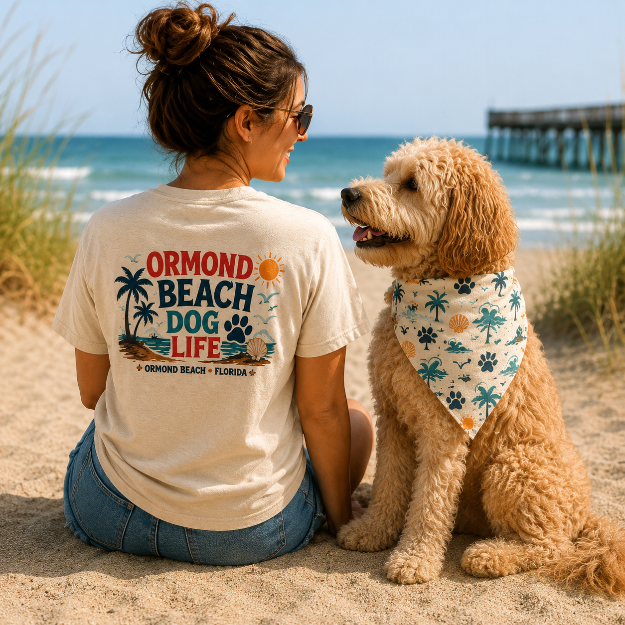 Ormond Beach Dog Life | Coastal Dog Bandana