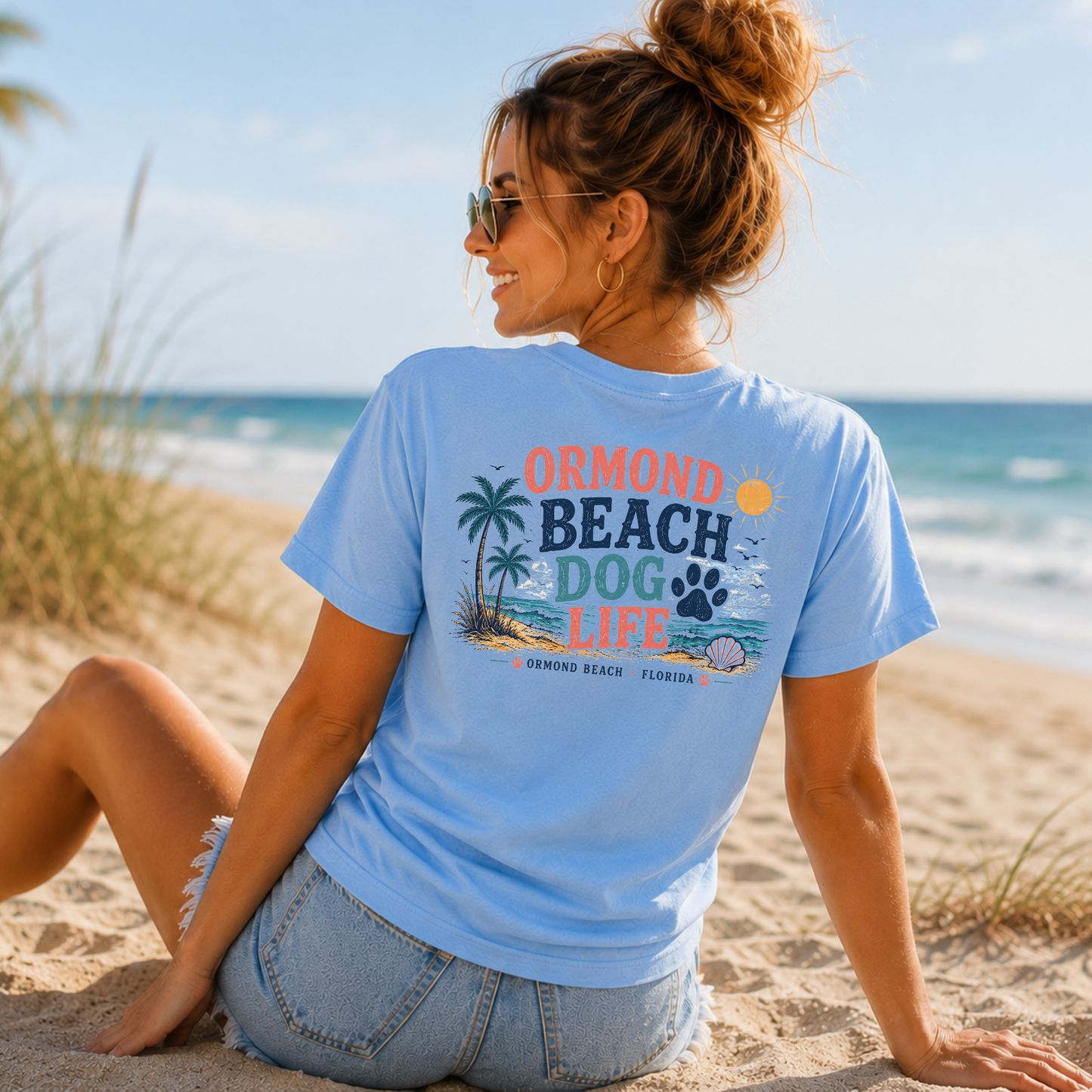 Ormond Beach Dog Life | Coastal Beach Dog Tee